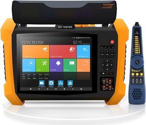 8K IP Camera Tester, WANLUTECH CCTV Tester 90W PoE Power Out 8MP SDI TVI CVI AHD CVBS Camera Test SFP Test TDR Cable Tester Digital Multimeter OPM VFL WiFi Network Tools HDMI VGA in (H20-MOVTADHSEF)