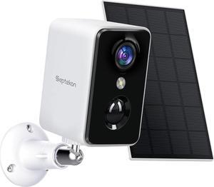Septekon Solar Security Cameras Outdoor Wireless, 2K WiFi Surveillance Camera for Home Security, Upgraded Solar & Battery Powered Camera, Smart Detection, Floodlight & Siren, IP66, Alexa Compatible