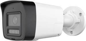 5MP Fixed Bullet PoE IP Camera with Smart Hybrid Light, Human/Vehicle Detection, Built-in Microphone and Speaker, H.265+, IP67 Waterproof, Compatible with HIK NVR, RS-IPC1056-IU/SL 2.8mm