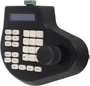 Analog 3D Keyboard Joystick PTZ Controller for CCTV Dome Cameras Compatible with LCD Display PTZ Camera Controller (US Plug)