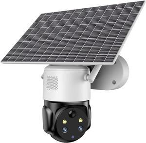 Dual Camera for Home Security, 2K 4MP Security Camera System, Security Camera Wireless Outdoor, 355° Pan & 90° Tilt, 8W High-Performance Solar Panel, Color Night Vision.