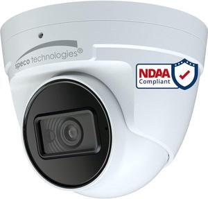 Speco-Technologies O4VT2 4MP Network PoE Turret Dome IP Camera, Outdoor Vandal Proof, 2.8mm Wide Angle, 65ft Night Vision, H.265, Security Camera Compatible with Speco System, NDAA TAA Compliant