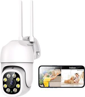 1080P Security Camera Outdoor Wired/Wireless Starlight Color Night Vision, 2MP Cameras for Home AI Human Detection & Auto Tracking, IP66 2-Way Audio, US Cloud, Compatible with Alexa (1PCS)