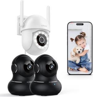 litokam Bundle of 4MP Outdoor Camera & 2 Pack Indoor Security Camera