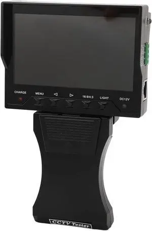 CCTV Tester, Video Monitor Complete 100?240V VGA Input DC12V Output for 8MP Cameras (US Plug)
