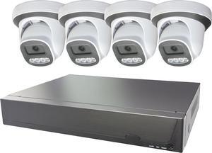 4K 8CH POE NVR and 4pcs 4K POE Security IP Dome IR Camera (Not Included HDD and Cables)