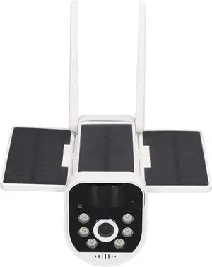 BBAUER Solar Security Camera, Waterproof ABS Housing 6 LEDs Security Camera PIR Motion Detection Night Vision for Garden