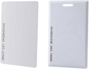 Induction ID White Card EM4100 Read-only Chip 125KHZ RFID Card for Access Control Attendance Door Opening (Thin Card, 100)