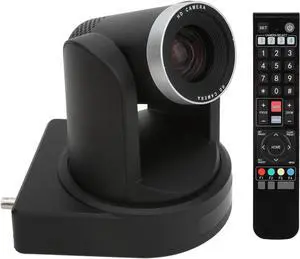 PTZ Webcam, 20X Optical Zoom PTZ Camera, Low Noise CMOS Sensor, SDI IP Output, 1080P HD 60FPS Video Camera for Live Broadcasting Online Meeting Class (US Plug)