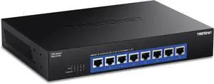 8-Port 10G Switch, TEG-S708, 8 x 10G RJ-45 Ports, 160Gbps Switching Capacity Rack mountable, Ethernet Splitter, NDAA & TAA Compliant, Lifetime Protection, Black