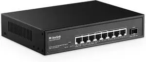 MokerLink 8 Port 2.5 Gigabit PoE Web Managed Switch with 10G SFP, 8 Port PoE IEEE802.3af/at, 120W, Managed Fanless Wall Mountable Network Switch