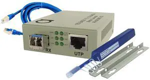 Single Mode LC 10G SFP+ to Fiber Ethernet Media Converter with 10GSFP+10km (6.2mi) Module Set-High-Speed 10Gb Network,10Gig SFP Media Conversion,10GbE Ethernet to Fiber Optic Extender, Plug and Play