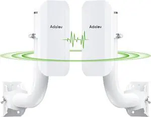 CPE362 Gigabit Wireless Bridge Support VLAN with 2 Bracket Mounts, 5KM 5.8G Point to Point Outdoor CPE, 48V POE Long Range PtP/PtMP Bridges for Network Extend, Security Cameras, Plug and Play