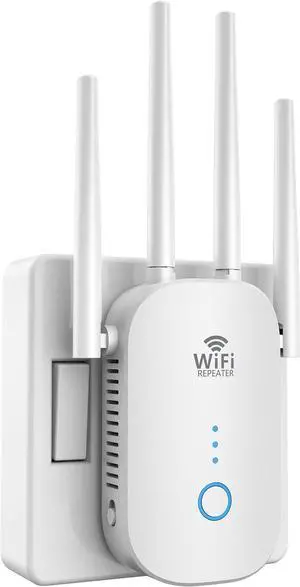 2023 Booster Repeater, Up to 8000sq.ft and 45+ Devices, 2.4&5GHz Dual Band Wireless Internet Repeater and Signal Amplifier for Home & Outdoor, Supports Ethernet Port