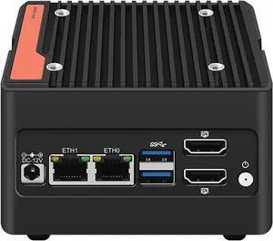4 x NVMe Mini NAS Server, 4 Bay NAS N100 Pocket PC with Dual i226-V 2.5GbE LAN,Dual HDMI 2.0,USB3.2 Gen2,Support BT5.4/WiFi6/WiFi7 (N100, 16G RAM 512G SSD)