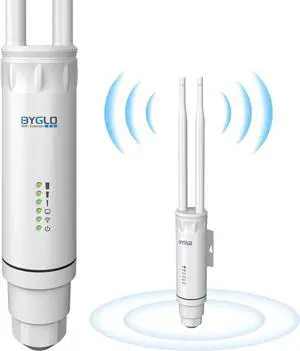 AC1200 Outdoor Weatherproof WiFi Range Extender High Power Long Range Wireless Internet Signal Extender Booster Support AP/Repeater/Router/Bridge Modes, Dual Band| 5GHz&2.4GHz| PoE Powered