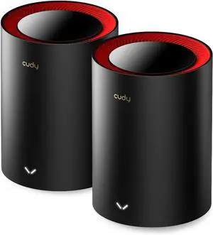 Cudy AX3000 Wi-Fi 6 2.5G Mesh System(M3000) - Covers up to 4800 Sq.Ft., Replaces Wireless Router and Extender, Supports Ethernet Backhaul (2-Pack)