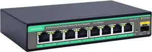 LINOVISION 2.5G Cloud Managed PoE Switch with 10G SFP Uplink, PoE Budget 130W, IEEE802.3af/at, 2.5G High Speed Network for Online Gaming, WiFi 6 AP, Office
