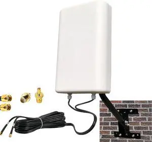 4G LTE 2x2 MIMO Panel Antenna Outdoor mimo 5G External Antenna T-Mobile, Directional Cellular 4g Modem Antenna ts9 SMA for 4G 5G Hotspot with 10meters Cable/J-mounting Pole 4G LTE 2x2 MIMO Panel Antenna Outdoor mimo 5G External Antenna T-Mobile, Directional Cellular 4g Modem Antenna ts9 SMA for 4G 5G Hotspot with 10meters Cable/J-mounting Pole