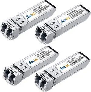 10GBase-SR SFP+ Transceiver, Gigabit Multimode SFP LC Duplex Transceiver,10G 850nm MMF, up to 300 Meters,Compatible with Cisco, Ubiquiti , Mikrotik,Netgear, Fortinet,D-Link,Linksys and More (4 Pack) 10GBase-SR SFP+ Transceiver, Gigabit Multimode SFP LC Duplex Transceiver,10G 850nm MMF, up to 300 Meters,Compatible with Cisco, Ubiquiti , Mikrotik,Netgear, Fortinet,D-Link,Linksys and More (4 Pack)
