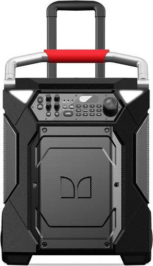 Monster Rockin Roller 360 Indoor/Outdoor Portable Bluetooth Speaker | Up to 240W of 360 Degree Sound & Up to 100 Hours of Playtime | Includes Microphone