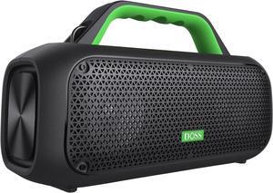 DOSS Extreme Boom Bluetooth Outdoor Speaker with 60W Mighty Sound, Deep Bass, 30H Playtime,10400mAh Power Bank, IPX6 Waterproof Speaker with Portable Strap for Camping, Beach, Garage-Green