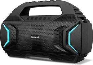 BUGANI Bluetooth Speakers, Party Plus Wireless Portable Speaker, 60W Big Power Dual Pairing True Wireless Stereo Sound, 30H Playtime, Suitable for Party, Outdoor Speaker