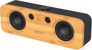 DOSS SoundBox H200 50W Home Bluetooth Speaker with Dual 3.5-Inch Woofers, Two 1-inch Tweeters, 35H Playtime, TWS, Sustainable Materials, Bluetooth 5.3 Speaker for Record Player/Computer/TV-Black
