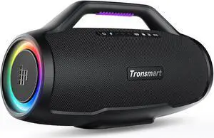 Tronsmart Bang Max Portable Bluetooth Speaker, 130W Powerful Loud Speaker with Deep Bass, Party Sync, IPX6 Waterproof, 24H Playtime,Customized EQ & Light Show,Portable Speakers with Handle for Outdoor
