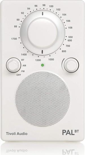 Tivoli Audio PAL BT Portable Bluetooth AM/FM Radio (White)
