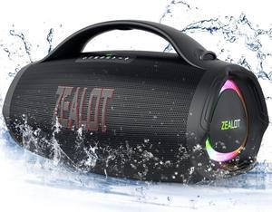 ZEALOT Portable Bluetooth Speaker, 160W RMS Speaker Bluetooth Wireless, Large Bluetooth Speaker IPX6 Waterproof, Loud/Deep Bass/ 36000mah Power/EQ/USB/TF/AUX, for Home, Outdoor, Party, Travel