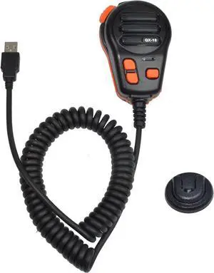 USB-A Microphone, Mic PTT and Programmable Key for American Truck Simulator, PC, Laptop, Cellphones, PC Game w/Microphone Holder and Programming Software(with Speaker Function)