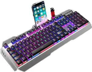 Wired Gaming Keyboard with Multimedia Keys Mechanical Keyboard with Ergonomic Mouse for Windows PC Gamers (Color : A) Wired Gaming Keyboard with Multimedia Keys Mechanical Keyboard with Ergonomic Mouse for Windows PC Gamers (Color : A)