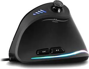 Vertical Gaming Mouse Vertical Ergonomic Mouse with Joystick Control Adjustable 10000DPI for Gamers/PC/Laptop/Desktop