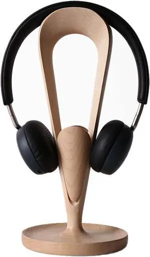 Headset Stand Headphone Stand Headphone Stand, Walnut Wood Headphone Stand Headset Holder for Desk, Support Dual Headsets Suspension for PC Gaming, Office Headset Holder (Color : 1)