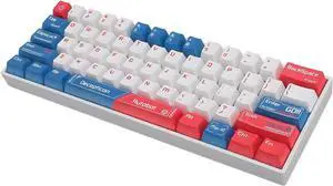 2.4G Mechanical Keyboard, RGB Backlit 60% Gaming Keyboard with Red Switch, 61 Keys Fully Progammable Type C Wired Keyboard for Laptop PC Gamer Typist