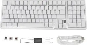 Gaming Keyboard, 2.4G / BT3.0 5.0/Type C Wired Mechanical Keyboard, RGB Backlit 98 Keys Brown Switch Computer Keyboard for Wins for HarmonyOS for Android