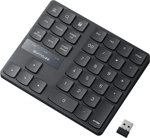 SurnQiee Wireless Numeric Keypad, 2.4G Rechargeable Number Pad 35-Keys for Efficient Data Input SurnQiee Wireless Numeric Keypad, 2.4G Rechargeable Number Pad 35-Keys for Efficient Data Input