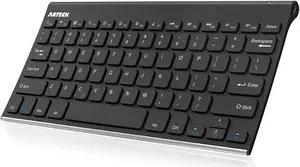 Arteck Bluetooth Keyboard, Stainless Steel Universal Portable Wireless Bluetooth Keyboard for iOS iPad 10.2-inch, Air, Pro, Mini, Android, Windows Tablets PC Smartphone Built in Rechargeable Battery