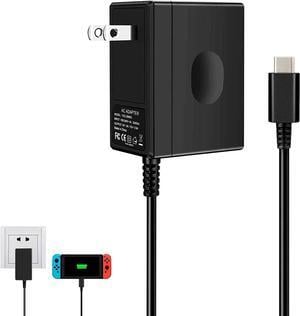 Charger for Nintendo Switch,AC Adapter for Nintendo Switch - Fast Travel Wall Charger with 5FT USB Type C Cable 15V/2.6A Power Supply for Nintendo Switch Supports TV Mode and Dock Station