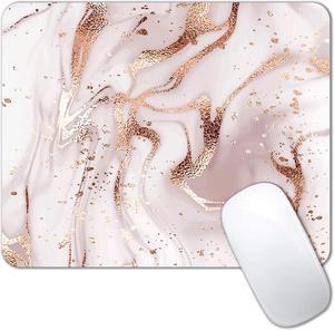 Cute Kids Mouse Pad, Rose Gold Marble Mouse Pads for Girls Wireless Office Laptop Computer Desk Mousepad with Designs Decorative for Women