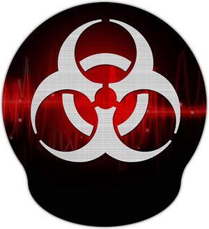 Meffort Inc Mouse Pad with Wrist Rest Support & Non-Slip Base, Durable Ergonomic Gaming Mousepad - Biohazard