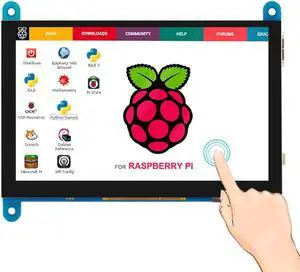 ELECROW Raspberry Pi Touchscreen Monitor 5 inch HDMI Screen Display 800x480 Compatible with Raspberry Pi 4 3B+ 3B 2B BB Black Banana Pi Windows 10 8 7