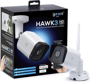 Geeni Hawk 3 HD 1080p Outdoor Security Camera, IP66 Weatherproof WiFi Surveillance with Night Vision, 2-Way Audio, and Motion Detection - Works with Alexa and Google Home, No Hub Required