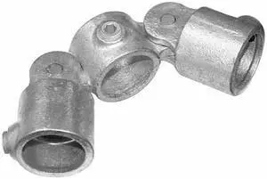 ZORO SELECT 30LX52 Structural Pipe Fitting, Double Swivel Socket, Cast Iron,