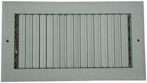 ZORO SELECT 4MJL7 Sidewall/Ceiling Register, 7.75 X 13.75, White, Aluminum