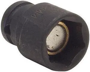 WESTWARD 4LYU1 WESTWARD 3/8 in Drive Impact Socket Standard Socket, Black