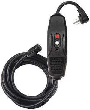 ZORO SELECT 2XYT2 Line Cord GFCI,9 ft.,Blk,15A,5-15P,120V (Formerly Power First)