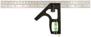 JOHNSON 400EM-S Combo Square,12 in. L,in/mm Graduations