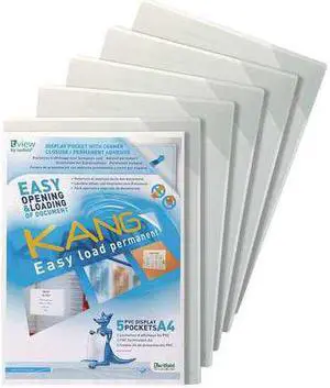 TARIFOLD P194684 Sign Holder,Clear,1/4 in. H,Adhesive,PK5